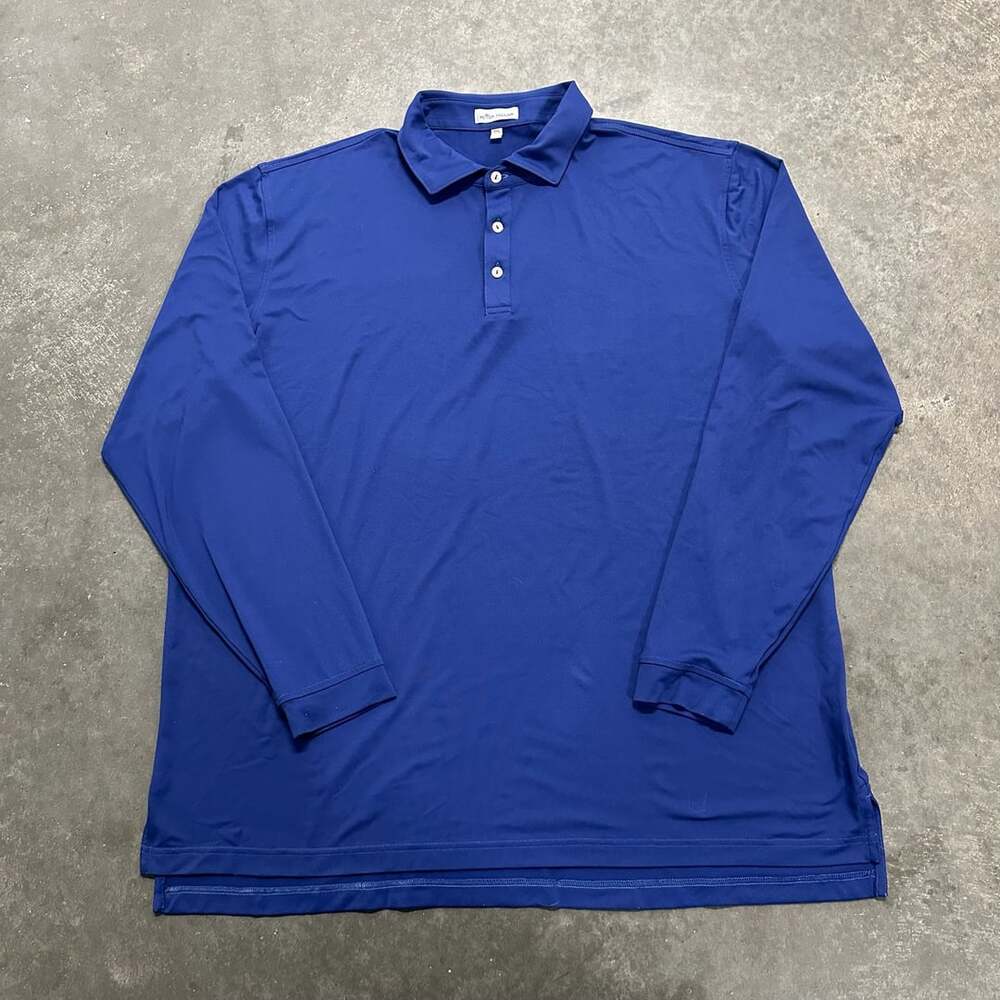 Peter Millar XXL Long Sleeve Performance Golf Polo Stretch Pullover
